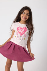 Myself Heart Skirt Set